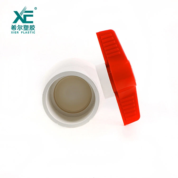 Provide sample 1'' red butterfly handle pvc compact italy ball valve