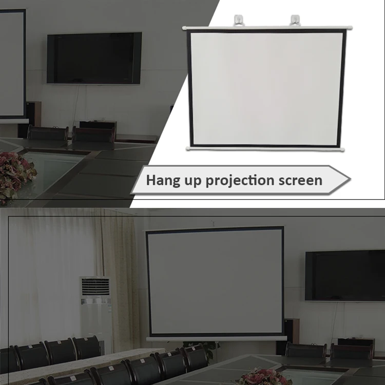 60-150 inch Simple Hanging Projection Screen,Portable Foldable Projector Screen