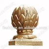 Golden china customized cast aluminum ball post cap for fence post