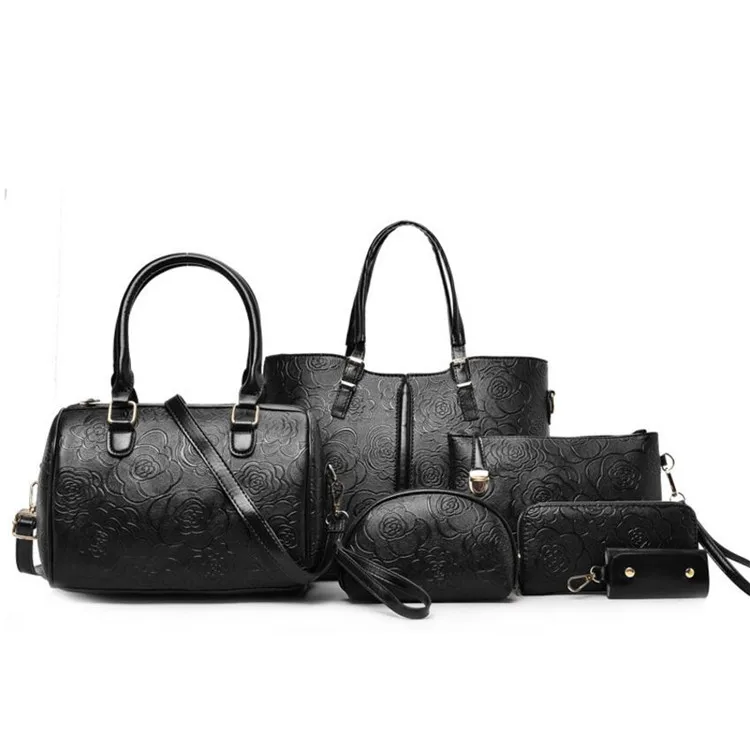 

2018 New Arrival 6pcs Set Bag Handbags For Fashion Women, 6 colors in storage and custom color is workable