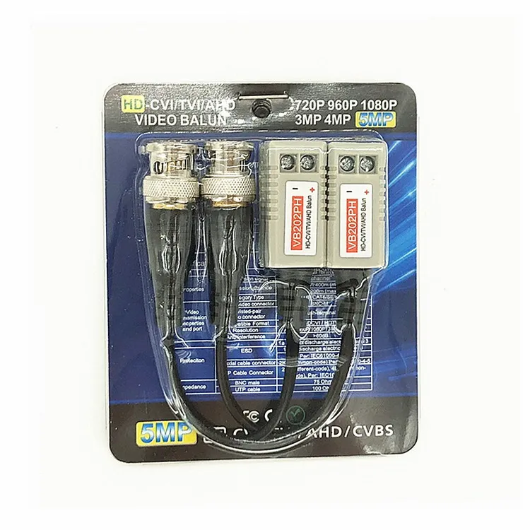 CV02A-4 COMPONENT VIDEO CAT5 EXTENDER 2PCS/SET BALUN DIGITAL AUDIO CV02A-4 main image 1
