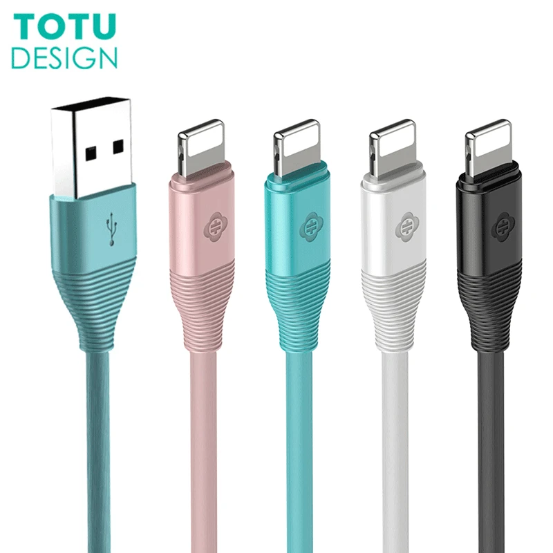 

TOTU Short Long Mobile Phone Line Cord USB Data Wire Charger Cable For Lightning iPhone X, Black;red;pink;white