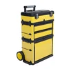 GD2096 plastic stackable rolling toolbox grip handle four drawers trolley tool box cart with Wheels