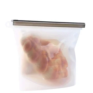 Image of 500 ML Reusable Vacuum Fresh Sandwich Silicone Food Storage Bag