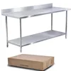 stainless steel kitchen furniture food preparation table for restaurant