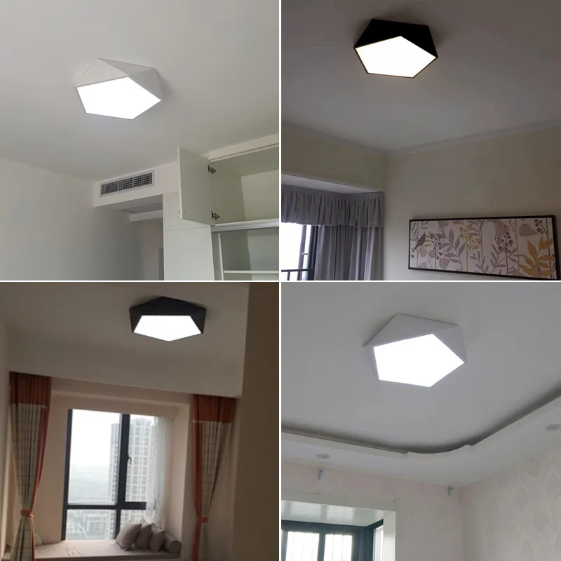 Conduziu a Iluminação da Lâmpada do Teto para Sala de Estar Criativo Geométrico Arte Estudo Varanda Corredor Iluminação Teto 15 light ceiling
