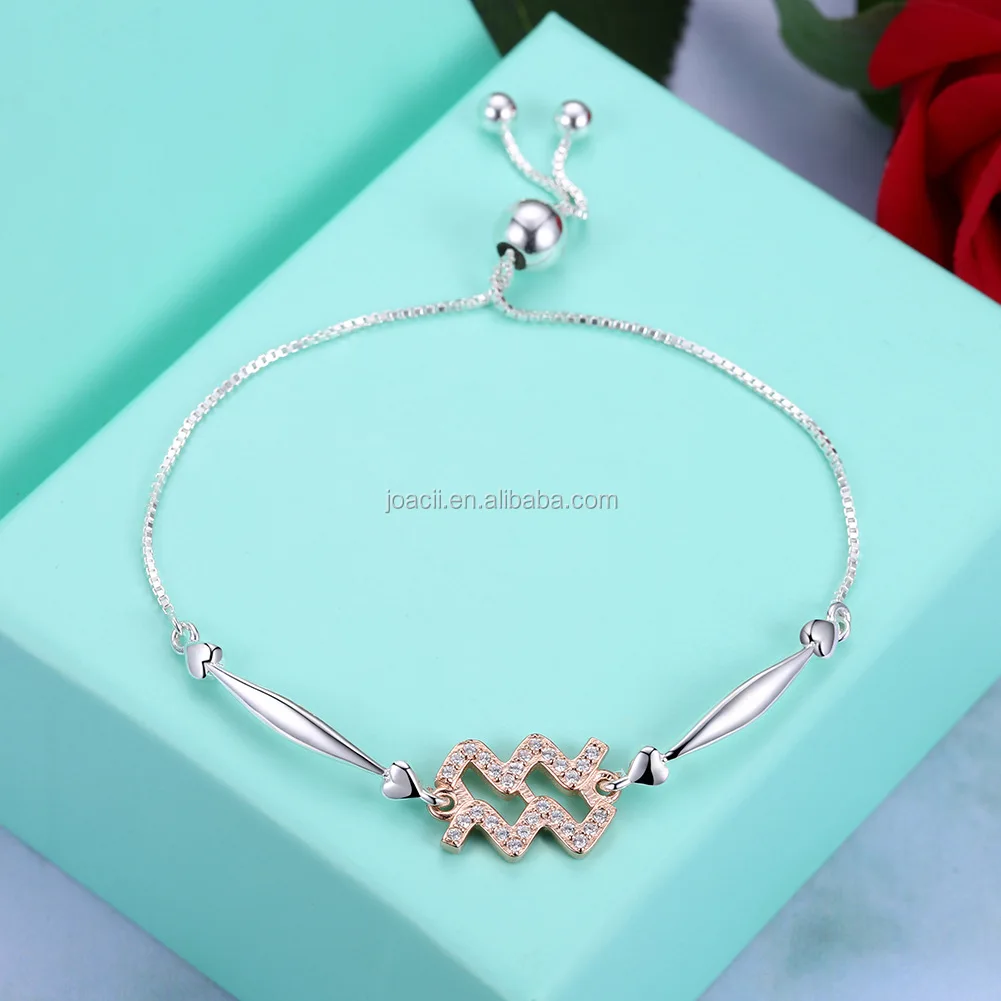 Women Jewelry Constellations 18K White Gold Plated Bracelet
