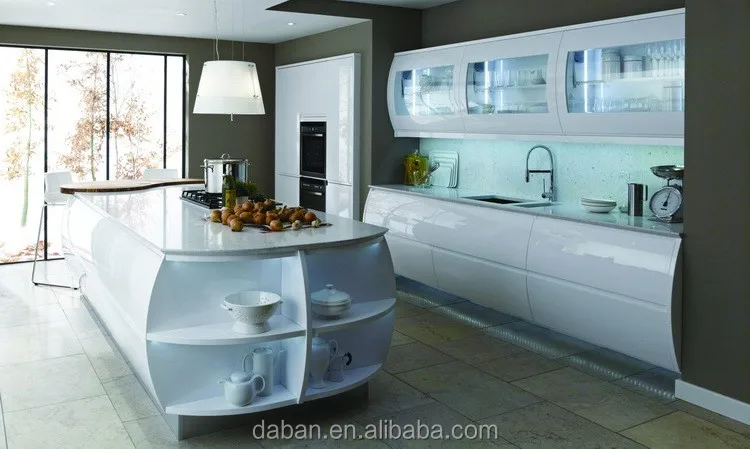 Pintura de alto brillo mdf mueble cocina de diseño cocinas ...