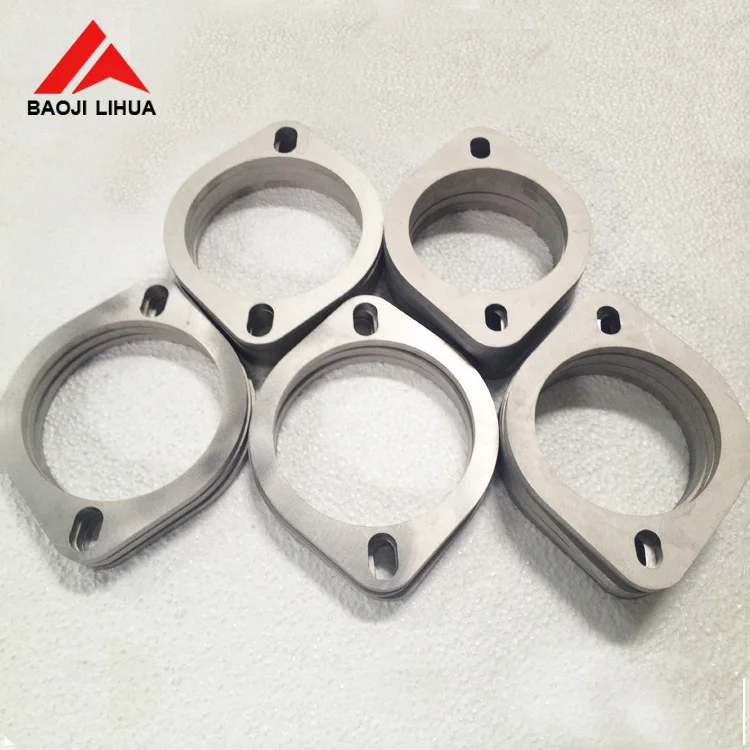 Customized Gr2 Titanium exhaust flange with 2 bolt hole for Auto system