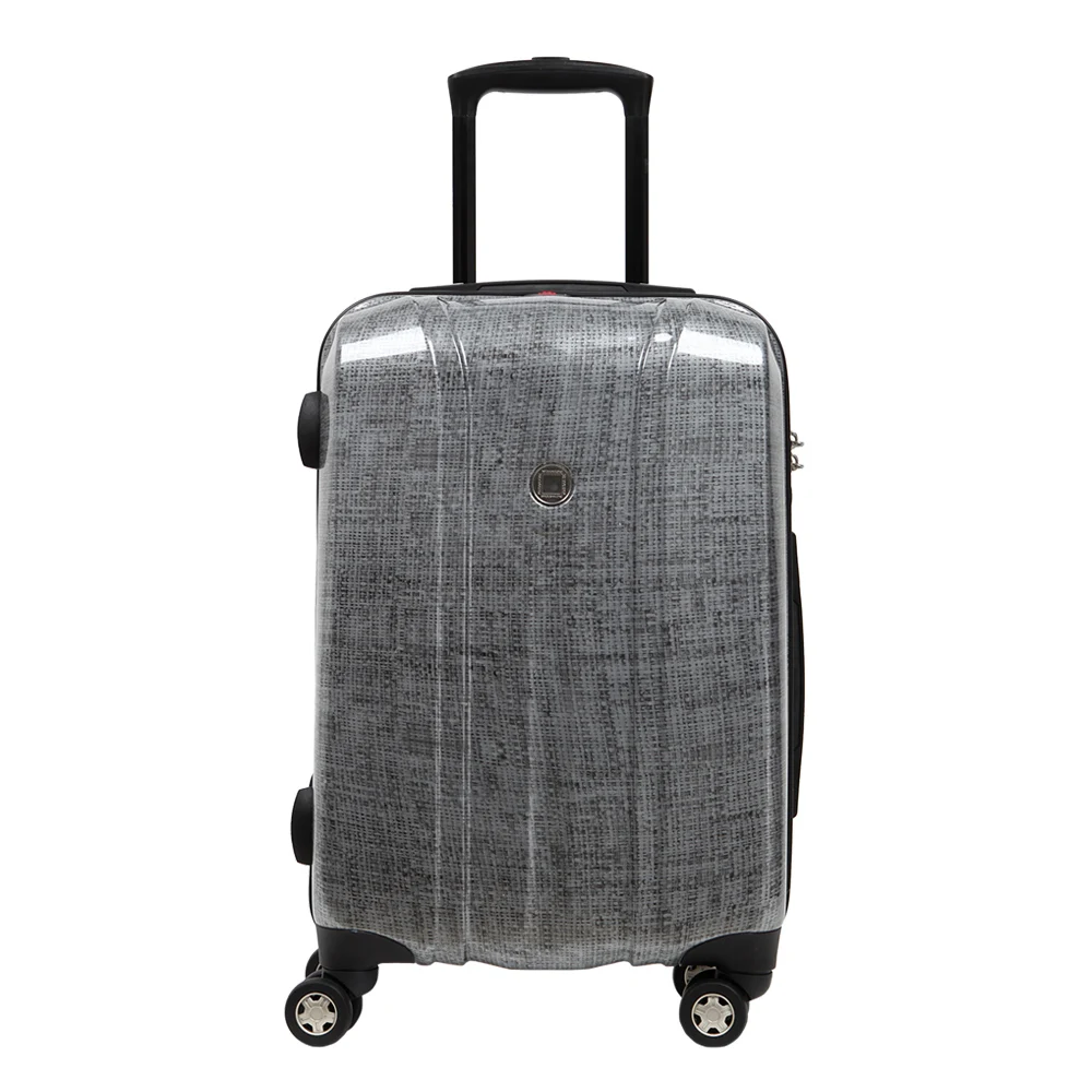 

NEWCOM hard 100% pure PC travel trolley smart luggage suitcase, Gray