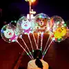 Cheap cartoon Bobo ballon 24 inches light LED balloon for Christmas Wedding Party Decoration
