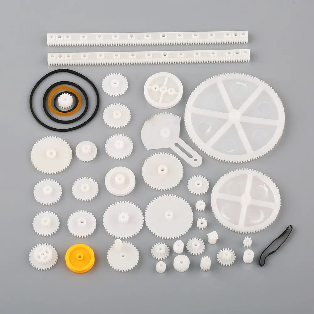 VERY100 Plastic Shaft Rack Reduction Worm Gears Belt Pulley DIY For Robot 34 kinds
