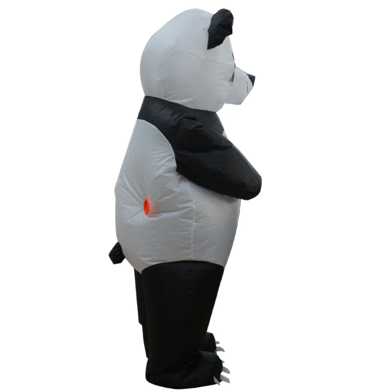 廉价工厂直销优质成人充气聚酯熊猫服装