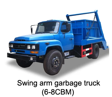 Hot Sales New Dongfeng 12 cubic 4x2 swing arm roll rubbish collection garbage trucks