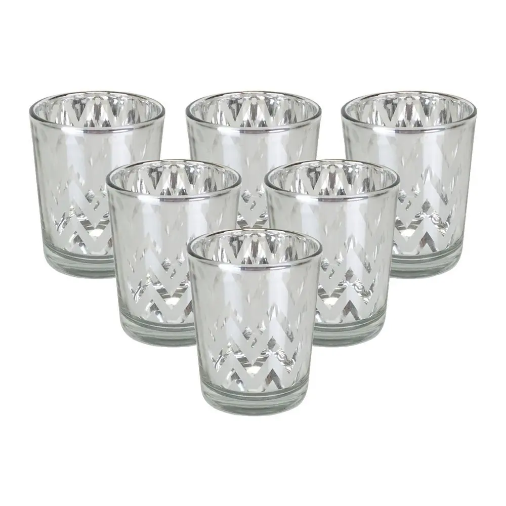 Just Artifacts Halloween Silver Glass Votive Candle Holder with Ghosts 1pcs, Silver Ghosts Glass Votive Candle Holders for Halloween Parties and Home D/écor