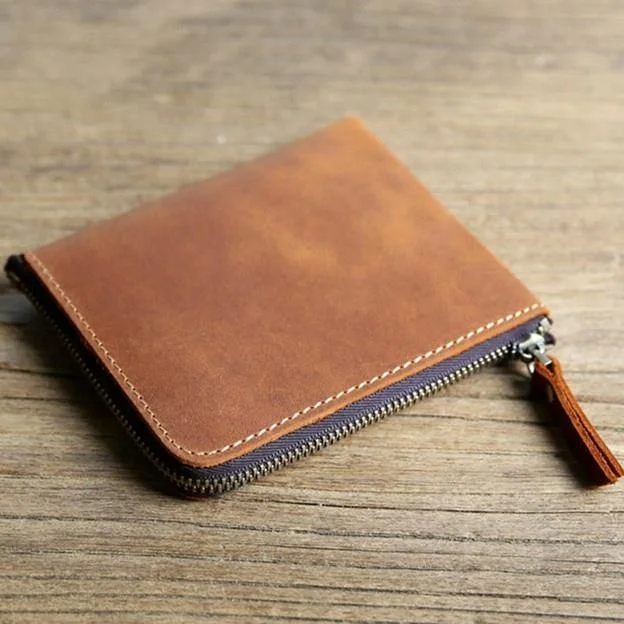 Пользовательские логотип свободно оптом мужские кошельки ручной работы, натуральная кожа тонкий кошелек