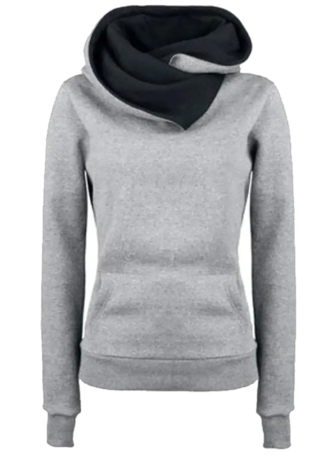 womens funnel neck hoodie