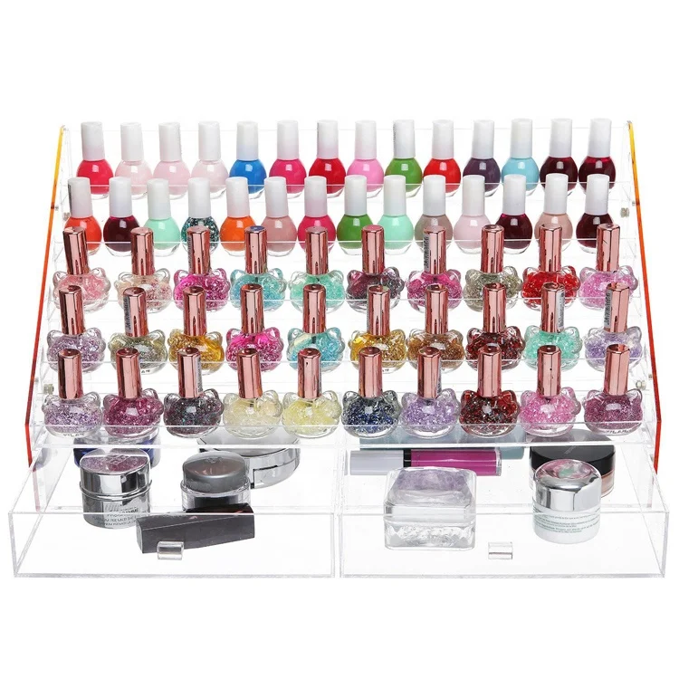 Plastic Nail Polish Organizer Plastic Makeup Display Tray Drawer Buy