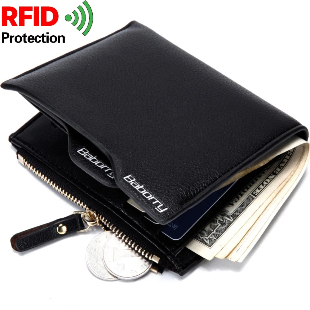 

2017 latest design rfid blocking wallet OEM mens rfid wallet plain without logo