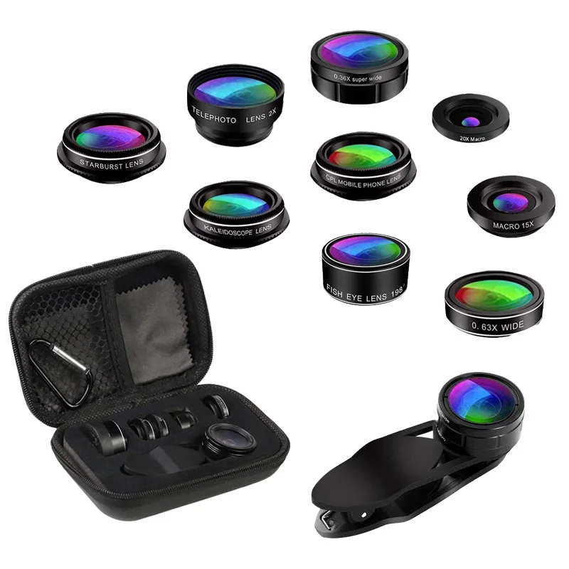 

9 in 1 0.36x Super Wide Angle Mobile Phone Lens