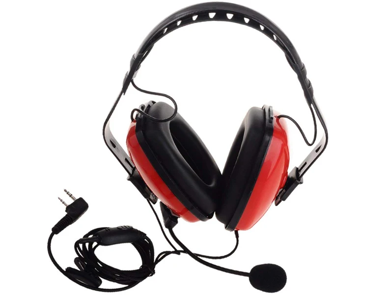 2 Pin Noise Canceling Headset Headphone With Ptt Mic For Walkie Talkie
