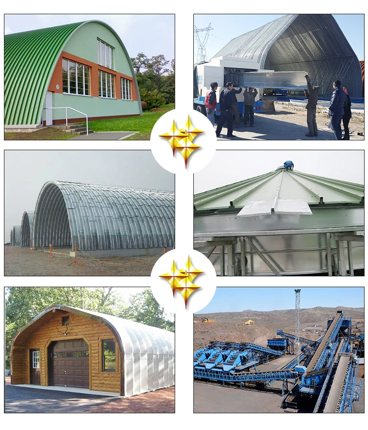 China Sanxing k q span Arch Roof Without Columns forming machinery