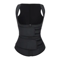 

custom logo 2019 Wholesale tummy control 9 steel bone zipper body shaper slimming sweat latex waist trainer vest women