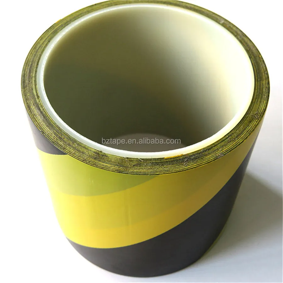 construction black and yellow pvc warning tape