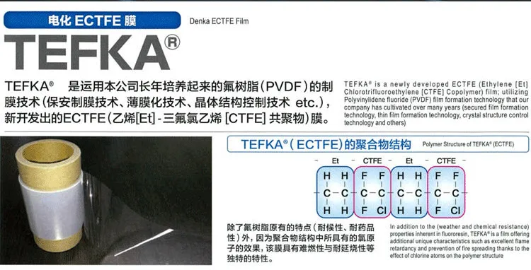 fluon etfe release film for special-purpose tape glass-replacement material