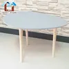 Modern Personalized Grey Egg Shape Wholesale Decorative Small Wooden Round Side Table