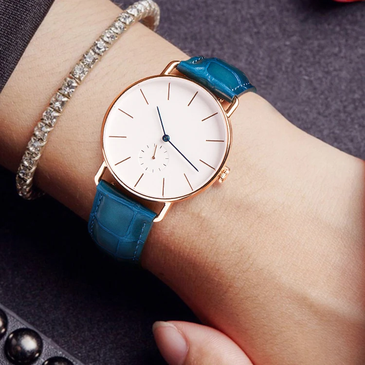 Wholesales matte black face italian leather watch straps japan movt quartz sr626sw mens custom logo watch made in china