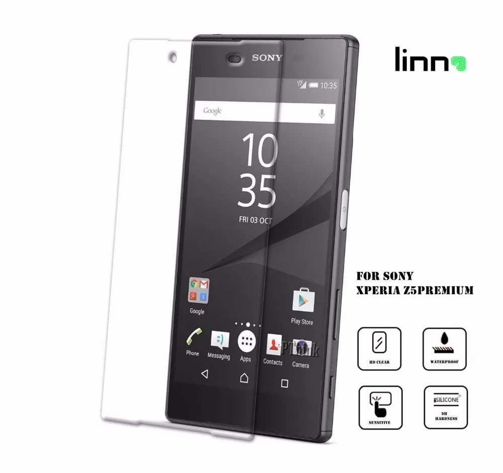 

Free shipping 9h anti fingerprint tempered glass screen protector for sony xperia z5 premium