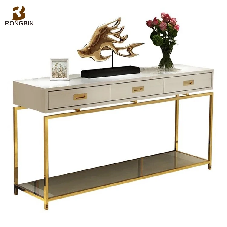 Luxury Postmodern Stainless Steel Titanium Gold Furniture 3