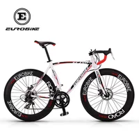 

EUROBIKE XC750 road bike 14 speed 700c bicycle racing bike aluminum alloy frame Dual disc brake