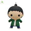 Custom cute promotional souvenir cartoon doll toy key chain vinyl soft pvc rubber little boy yiwu key chain key chains