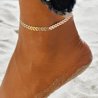 

bohemian Gold Color Arrow Leg Bracelet for Women Vintage Yoga Beach Anklet Summer Style Sandals Brides Shoes Barefoot N95247