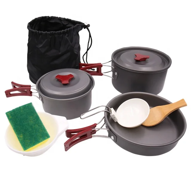 

2-3 people outdoor cookware set camping pot