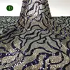 Wholesale Design Shiny Slim Sexy Tulle Lace Fabric With Sequins