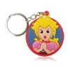 PVC Cartoon Super Mario Bro Key Chain Mini Anime Figure Key Ring Kids Toy