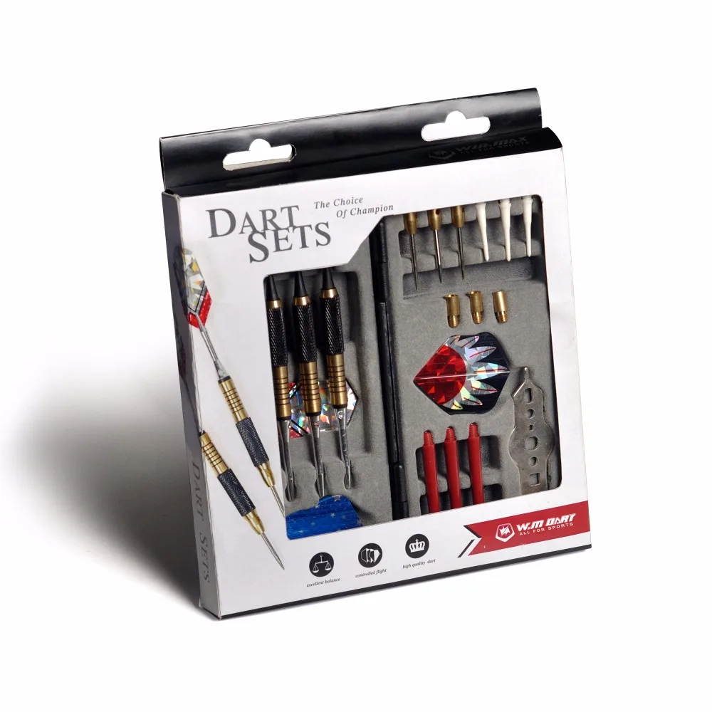 

2020 Hot plastic soft and steel tips darts set case with custom dart flights and nylon shafts