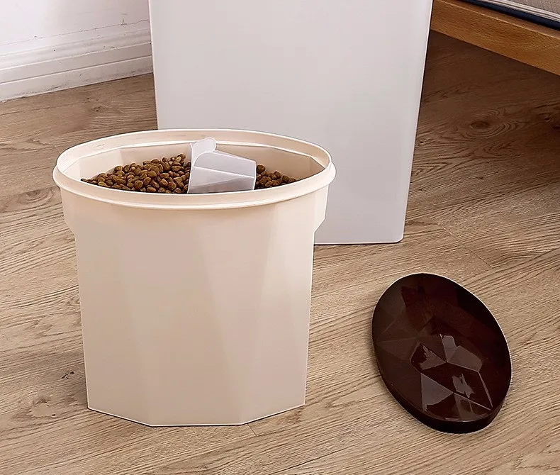 Wholesale Double Plastic Food Grade Pet Food Barrel,Dog Food Bucket