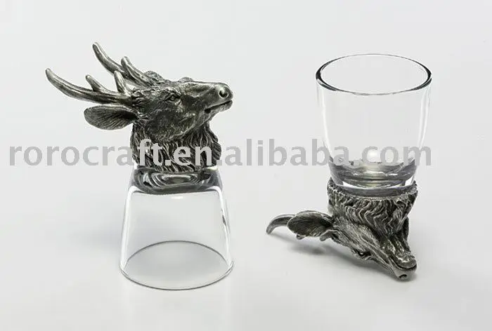 glass deer head