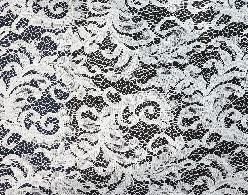 High Quality 100% Polyester Knitted Lace Fabric For Garment Accessories ...