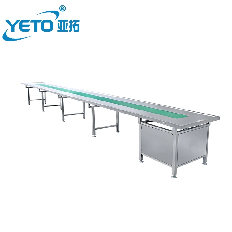 customized high quality automatic stainless steel flat product conveyor belt PVC PU Transfer Conveyor table