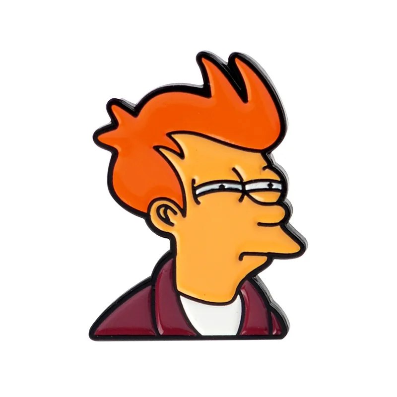 

Futurama Cartoon J Fry Face Enamel Metal Pin