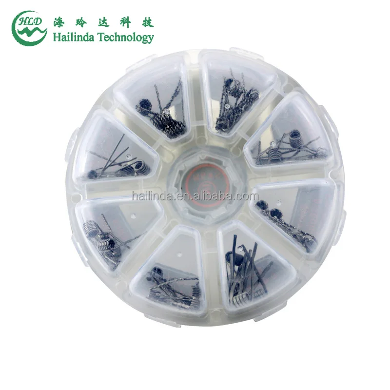 
New arrival prebuilt 8 in 1 coil box DIY vaper coil wires vape products with factory price 