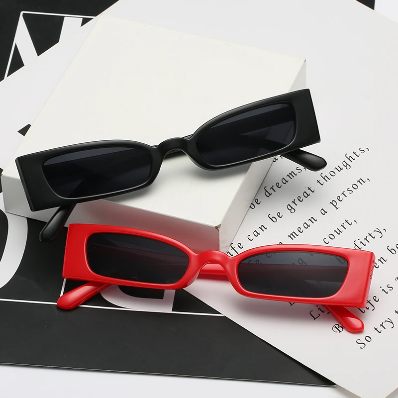 
10750 Superhot Eyewear 2018 Cheap Small Plastic Sun glasses Retro Vintage Rectangle Sunglasses 
