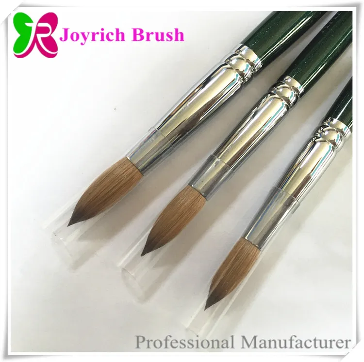 
Pure kolinsky hair acrylic nail art wholesale acetone resistant handle nail brush 