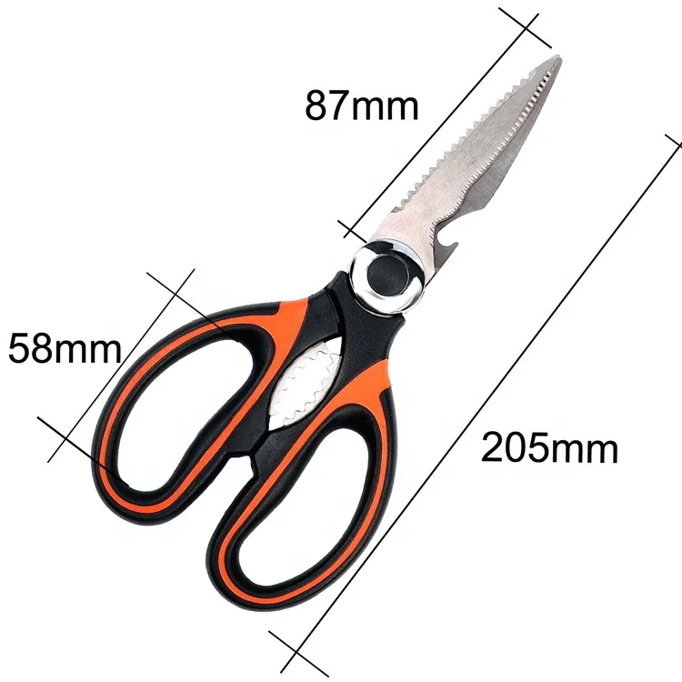 
Factory Stocks Sharp Premium Heavy Duty Kitchen Shears Multi Purpose professional scissor Poultry fish Scales scraping 