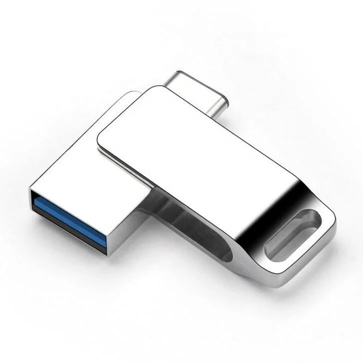 8GB 16GB 32GB 64GB metal usb 2.0 3.0 swivel usb flash drive type-c pen drive for android/huawei